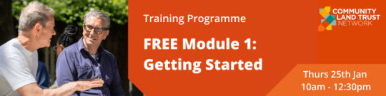 Training Programme - FREE Module1: Getting Started. Thurs 25th Jan10a-12         
         :30pm. Image includes the CLT Network logo.                                                                                                      